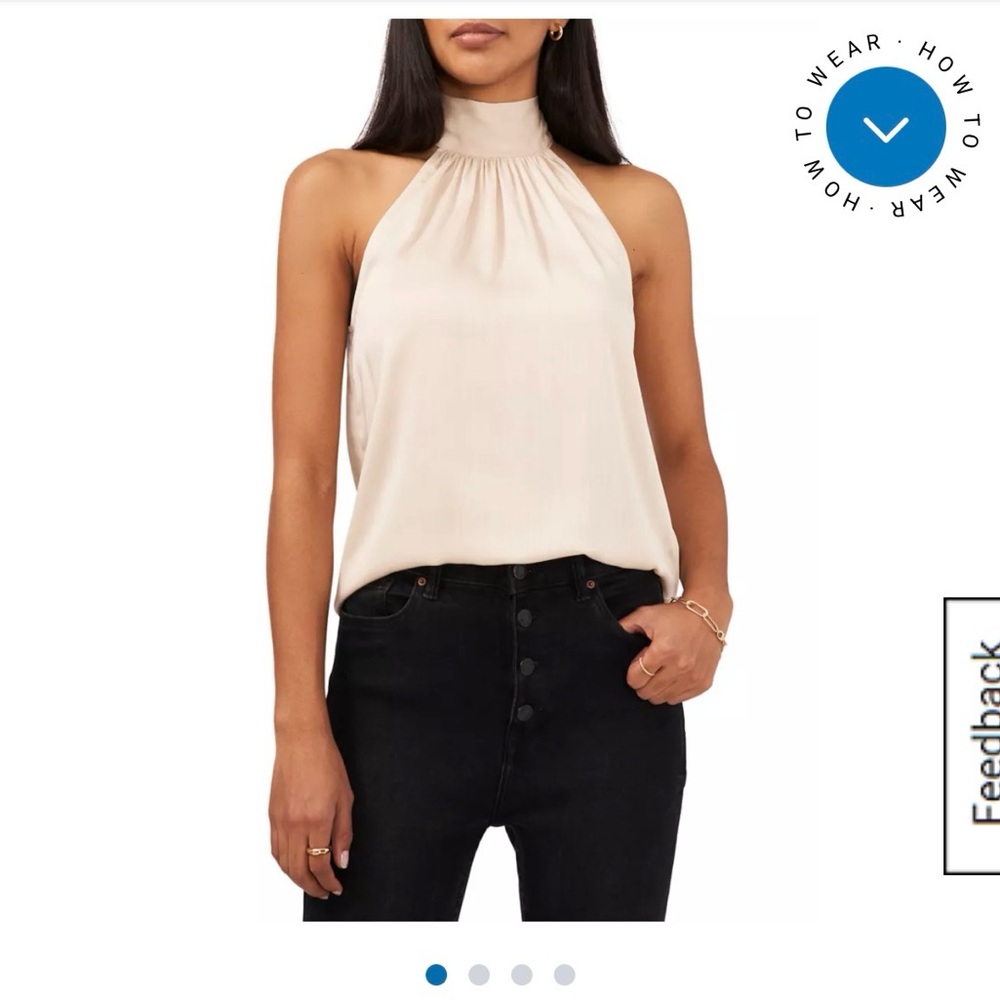 Women's Sleeveless Halter Tie Back Top